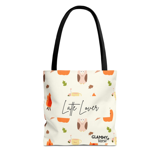 Fall-Themed Tote Bag for Coffee Lovers, Autumn Tote, Cute Owl Bag, Seasonal Accessory, Gift for Her - glammyverse