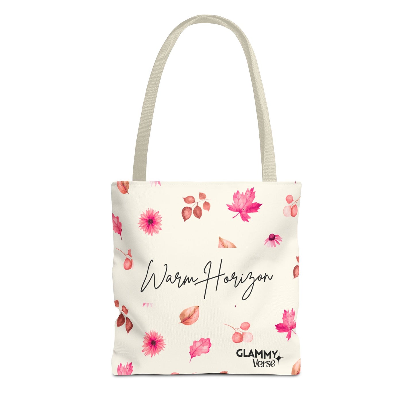 Whimsical Floral Tote Bag, Warm Horizon Art, Gift for Her, Everyday Use, Beach Bag, Shopping Bag, Fall Decor - glammyverse