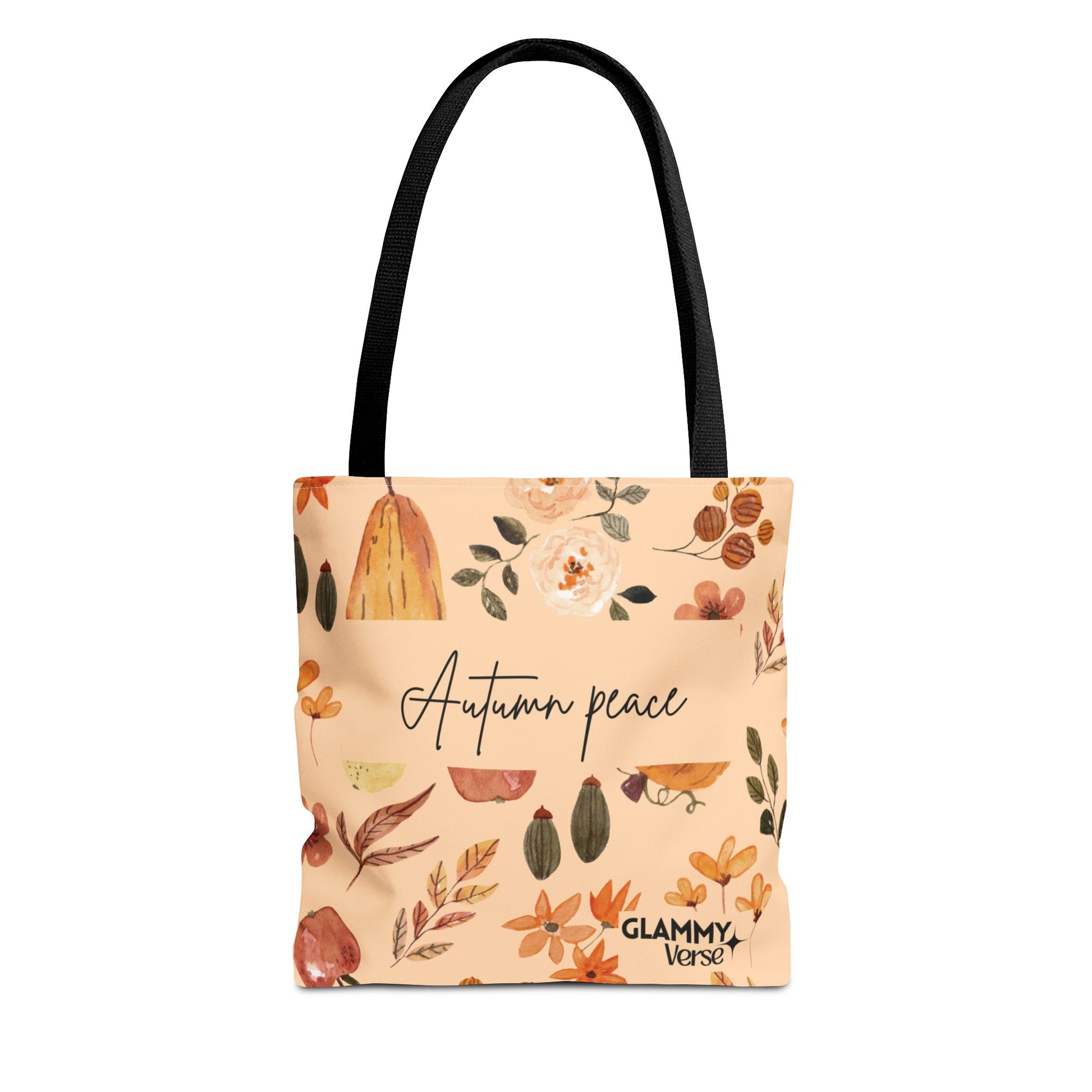 Autumn Peace Tote Bag, Fall Floral Tote, Eco-Friendly Shopping Bag, Reusable Grocery Bag, Seasonal Gift for Him/Her - glammyverse