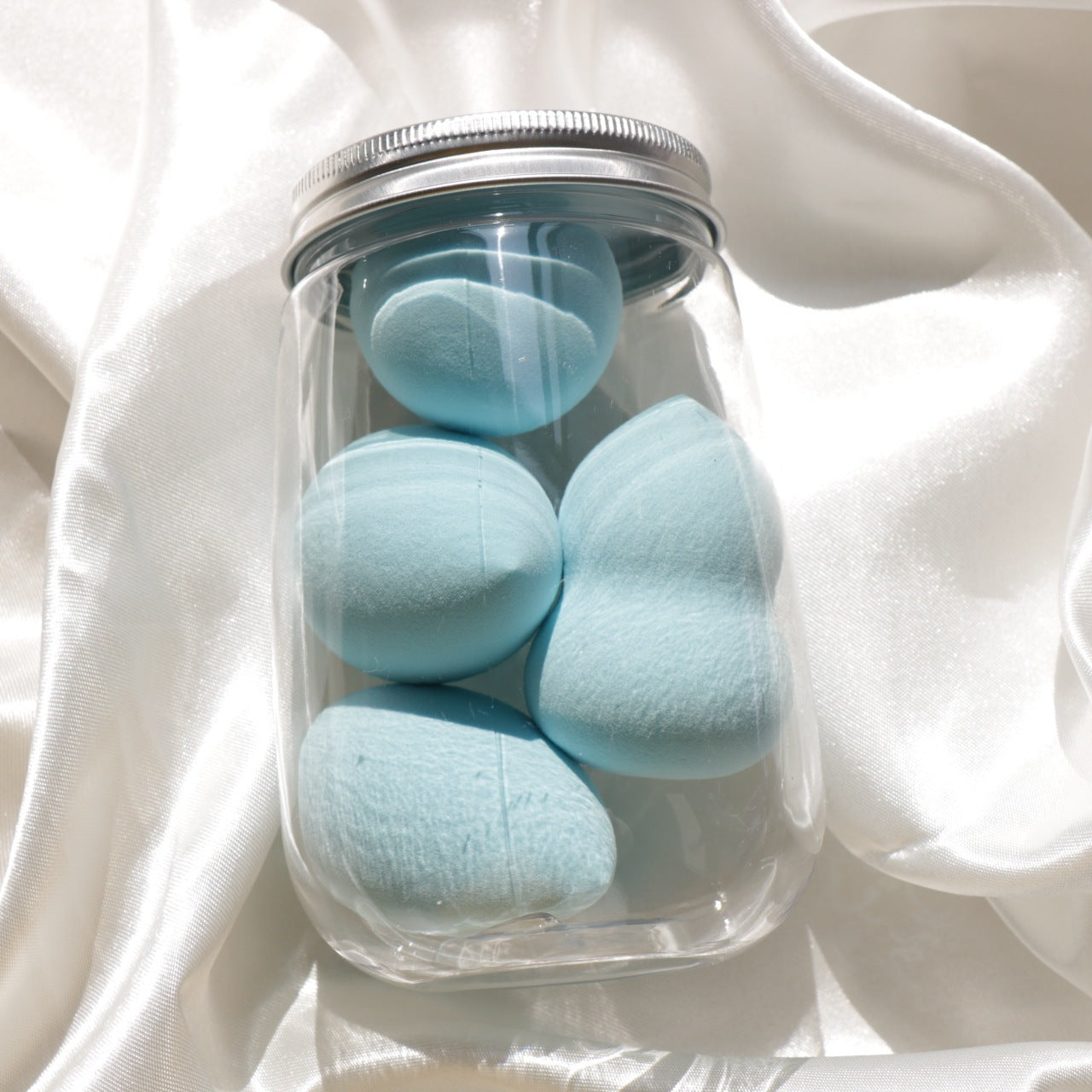 Canned Powder Puff Beauty Egg Box Makeup Sponge Set - glammyverse