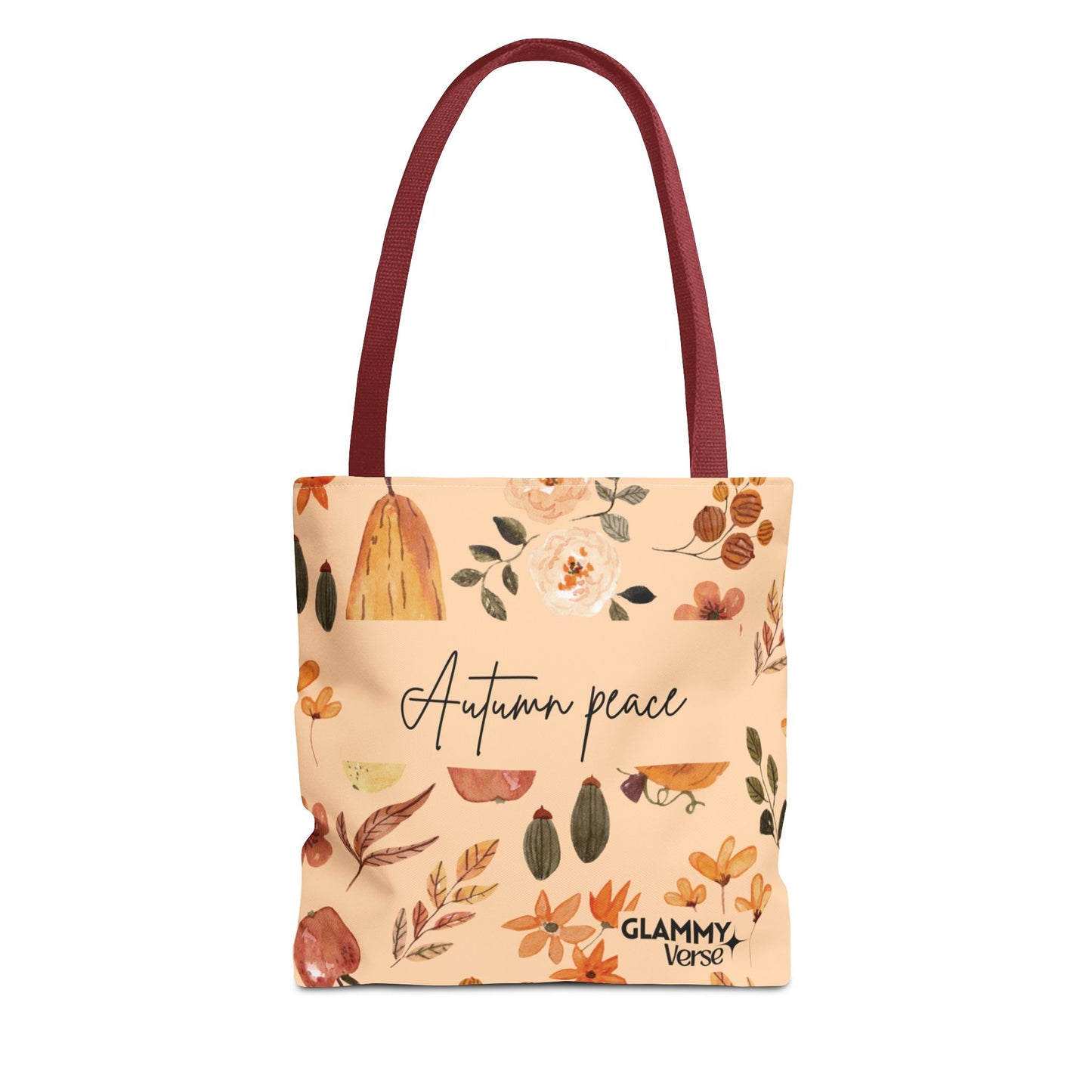 Autumn Peace Tote Bag, Fall Floral Tote, Eco-Friendly Shopping Bag, Reusable Grocery Bag, Seasonal Gift for Him/Her - glammyverse
