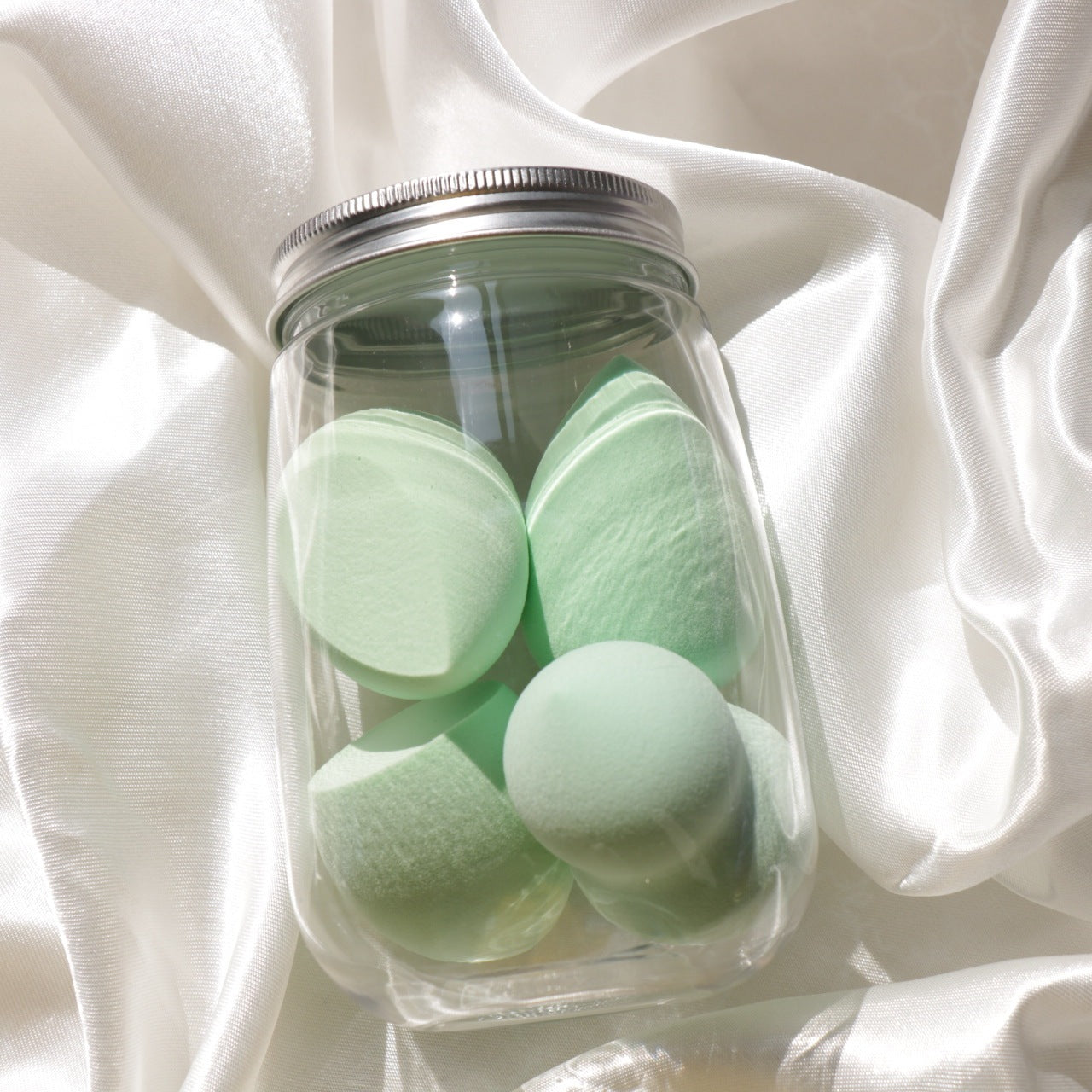 Canned Powder Puff Beauty Egg Box Makeup Sponge Set - glammyverse