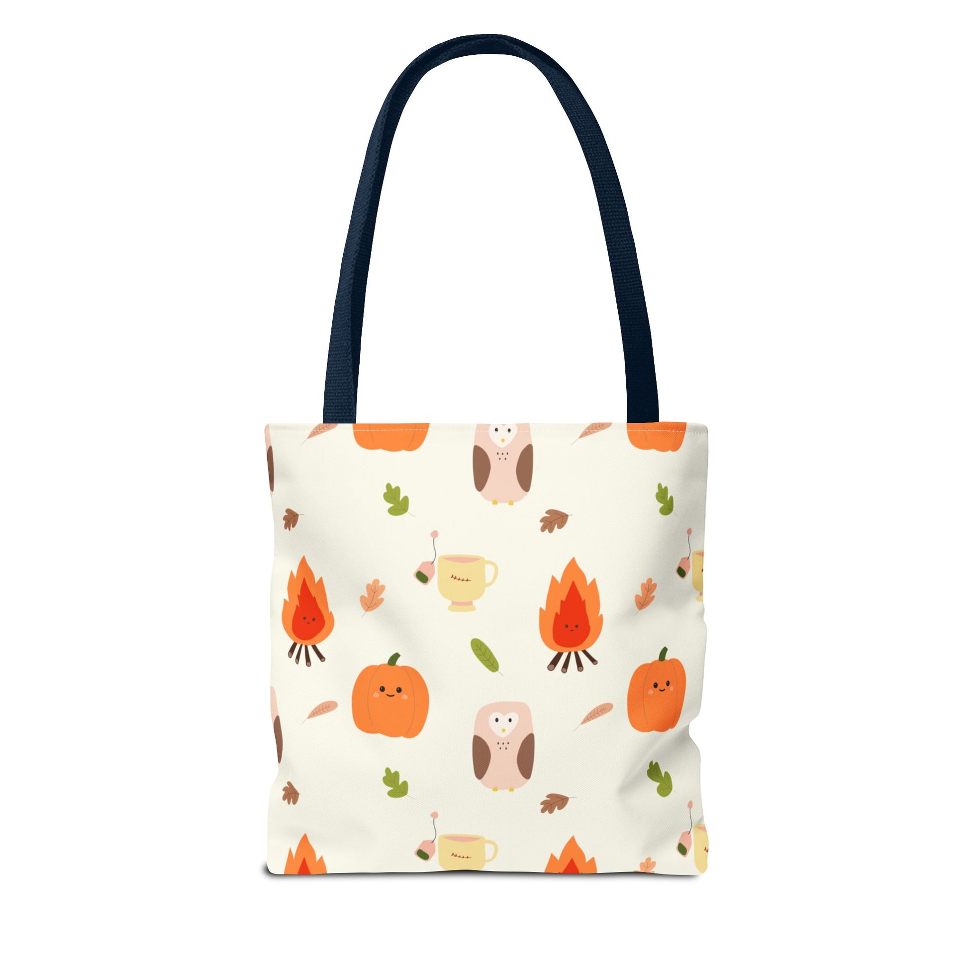 Fall-Themed Tote Bag for Coffee Lovers, Autumn Tote, Cute Owl Bag, Seasonal Accessory, Gift for Her - glammyverse