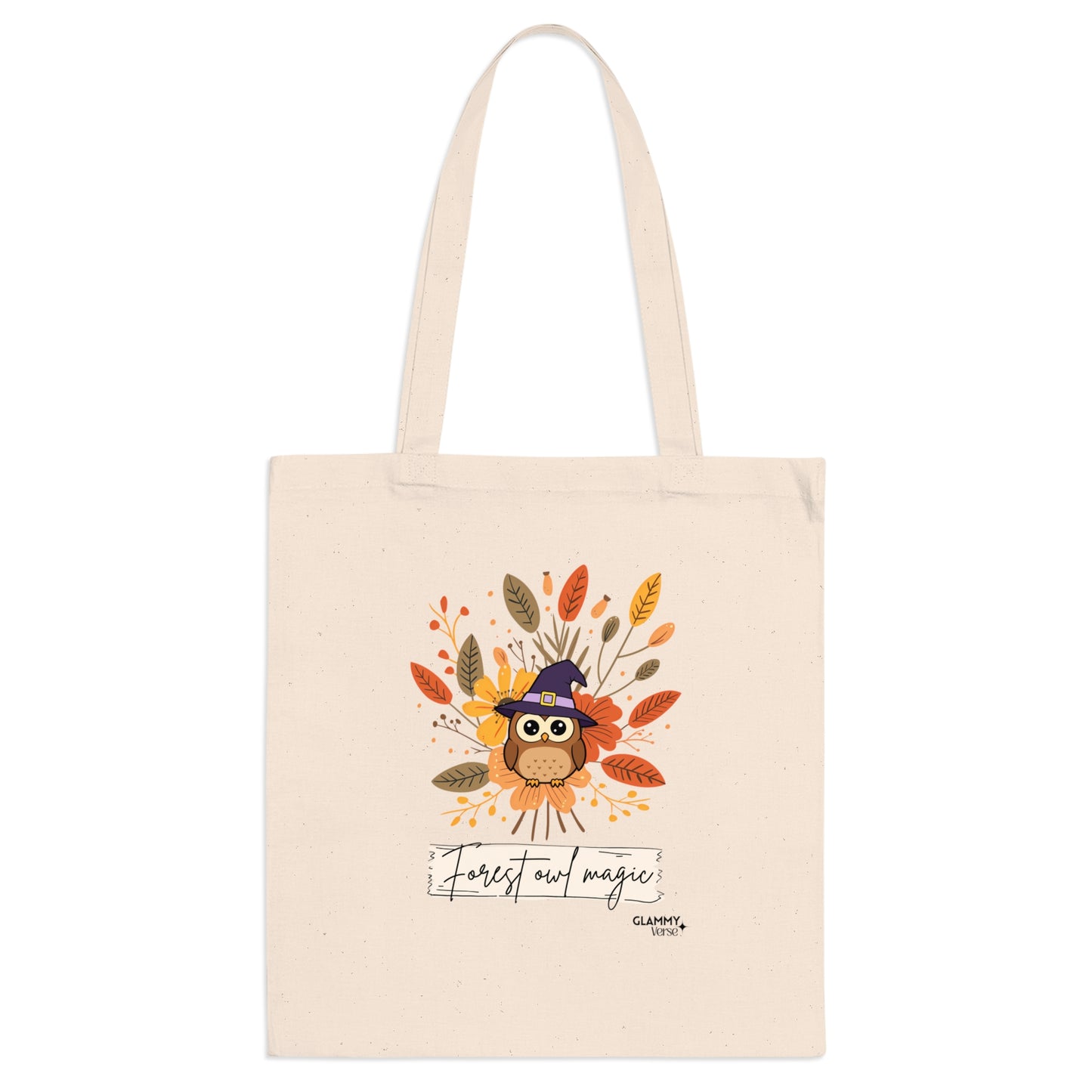Autumn Owl Tote Bag - Cute Fall Bag for Shopping, School, or Gifts, Perfect for Thanksgiving, Halloween, Eco-Friendly Love, Farmhouse Decor - glammyverse