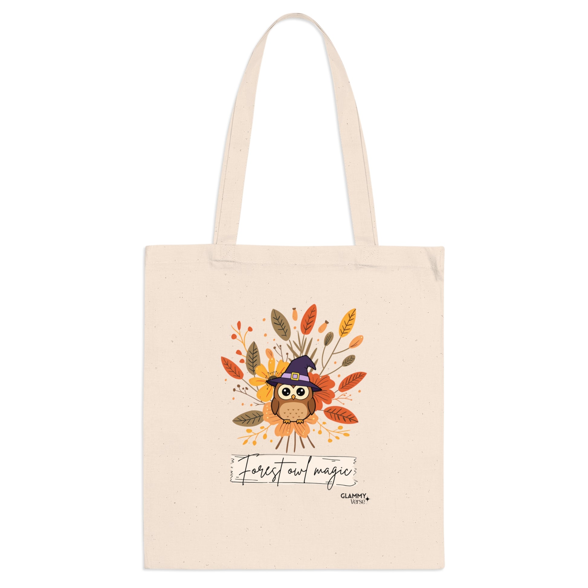 Autumn Owl Tote Bag - Cute Fall Bag for Shopping, School, or Gifts, Perfect for Thanksgiving, Halloween, Eco-Friendly Love, Farmhouse Decor - glammyverse