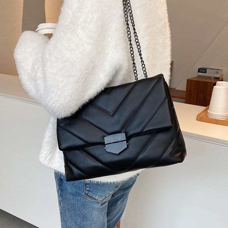 Women's Shoulder Bag – Stylish Chain Bag with PU Leather Finish