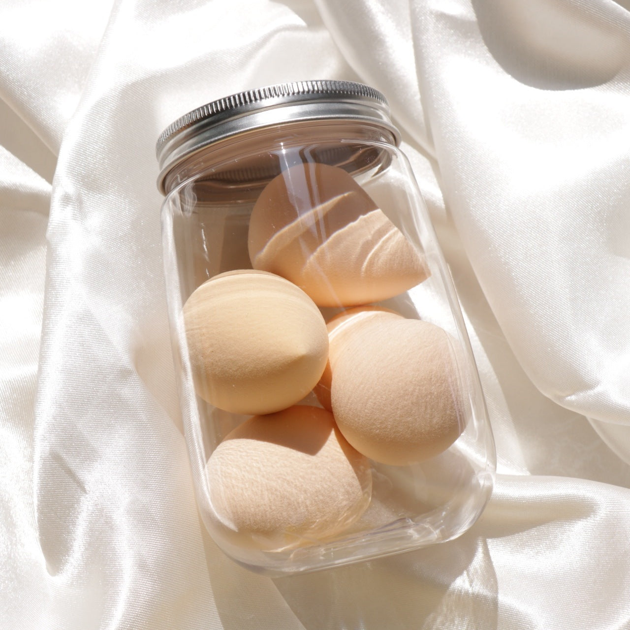 Canned Powder Puff Beauty Egg Box Makeup Sponge Set - glammyverse