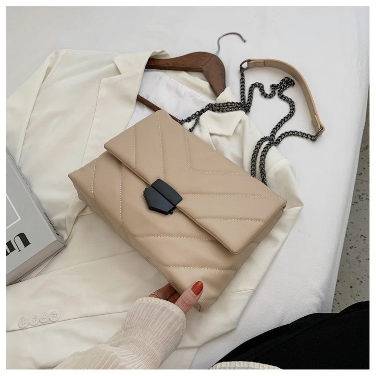 Women's Shoulder Bag – Stylish Chain Bag with PU Leather Finish