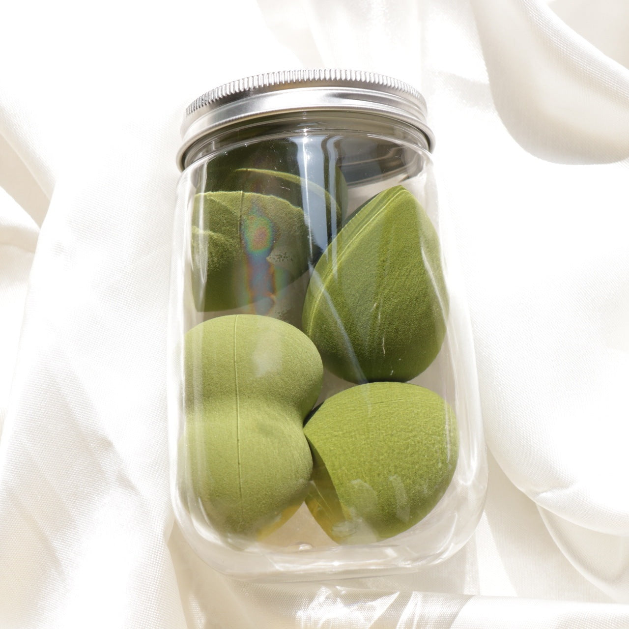 Canned Powder Puff Beauty Egg Box Makeup Sponge Set - glammyverse