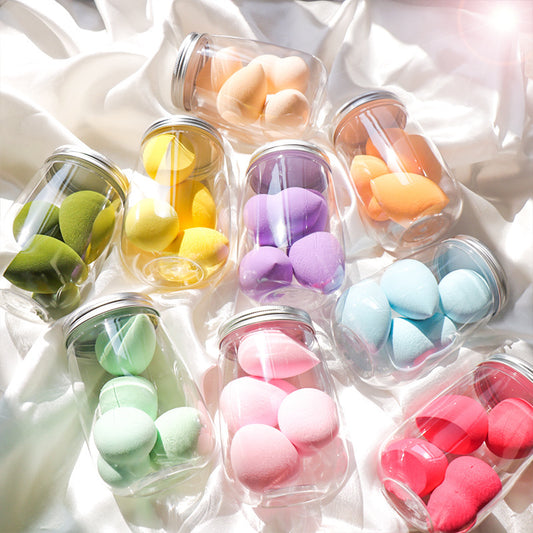 Canned Powder Puff Beauty Egg Box Makeup Sponge  Set - glammyverse