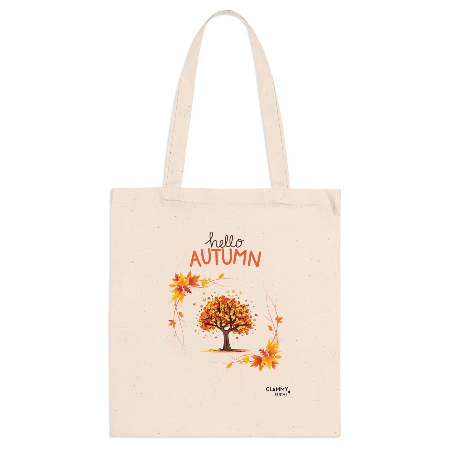Autumn Greetings Tote Bag | Fall Season Eco-Friendly Bag, Reusable Shopping Bag, Gift for Nature Lovers, Hello Autumn Design - glammyverse