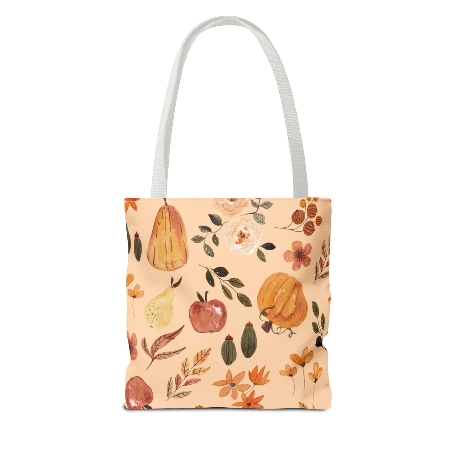 Autumn Peace Tote Bag, Fall Floral Tote, Eco-Friendly Shopping Bag, Reusable Grocery Bag, Seasonal Gift for Him/Her - glammyverse