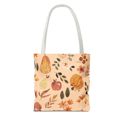 Autumn Peace Tote Bag, Fall Floral Tote, Eco-Friendly Shopping Bag, Reusable Grocery Bag, Seasonal Gift for Him/Her - glammyverse