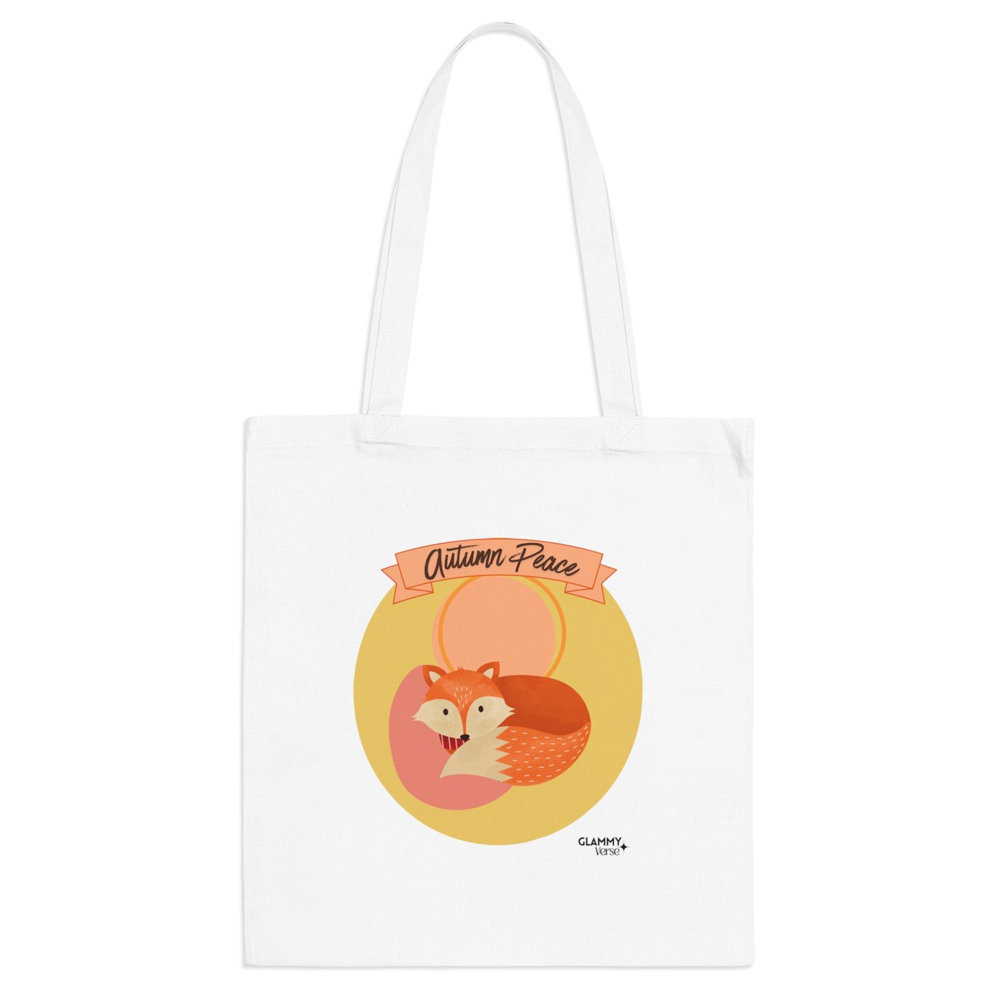 Autumn Peace Tote Bag - Cute Fox Design, Reusable Shopping Bag, Fall Gift, Eco-Friendly, Animal Lover Accessory - glammyverse