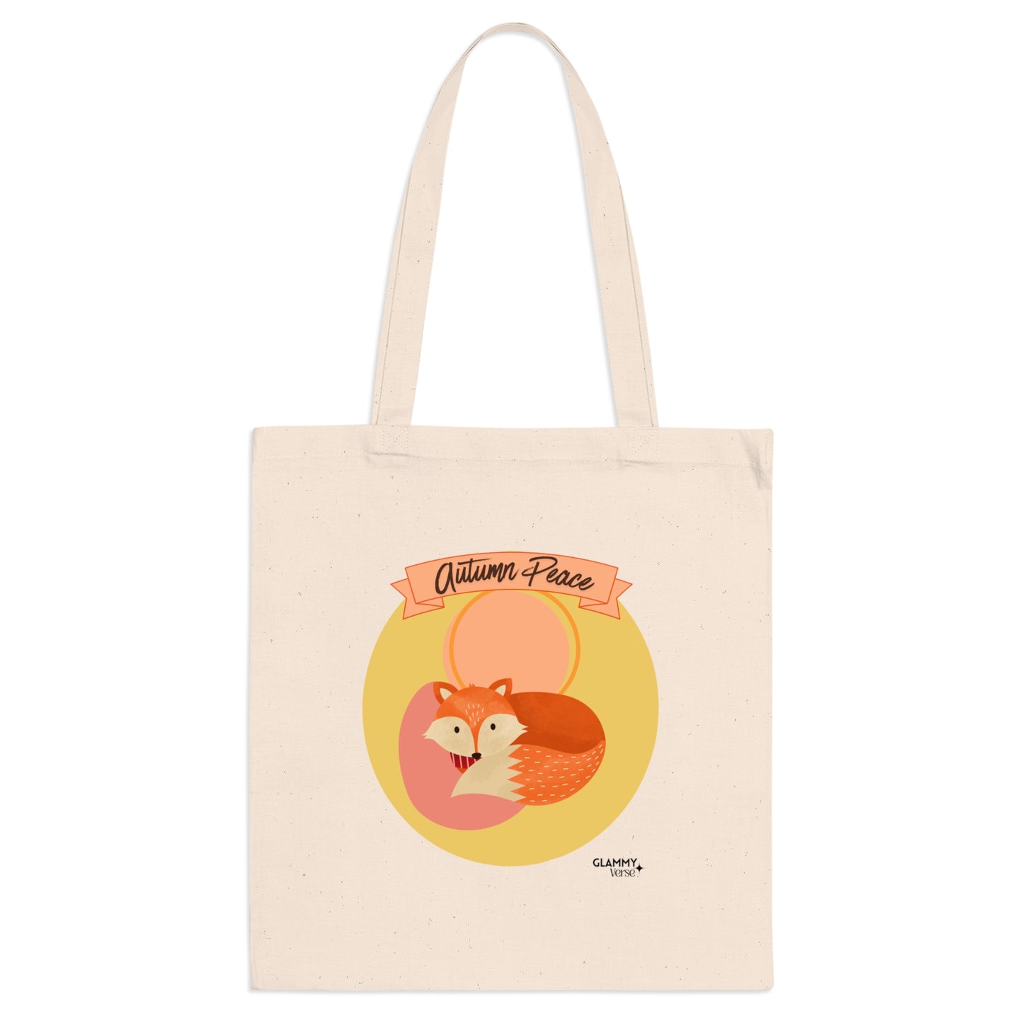 Autumn Peace Tote Bag - Cute Fox Design, Reusable Shopping Bag, Fall Gift, Eco-Friendly, Animal Lover Accessory - glammyverse