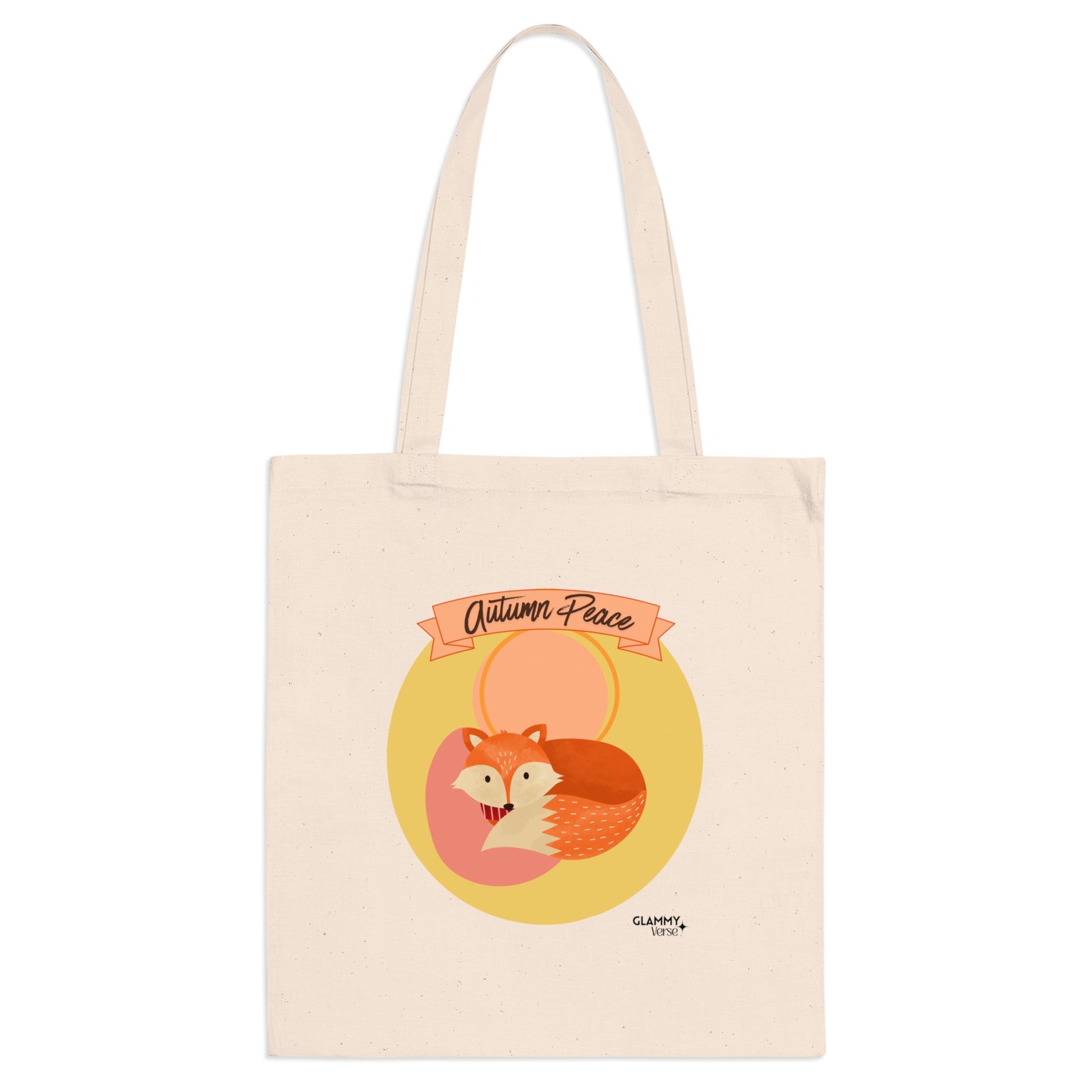 Autumn Peace Tote Bag - Cute Fox Design, Reusable Shopping Bag, Fall Gift, Eco-Friendly, Animal Lover Accessory - glammyverse
