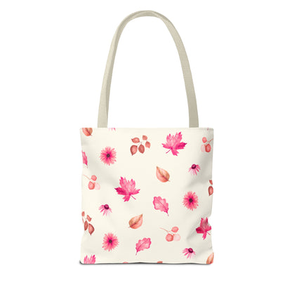 Whimsical Floral Tote Bag, Warm Horizon Art, Gift for Her, Everyday Use, Beach Bag, Shopping Bag, Fall Decor - glammyverse