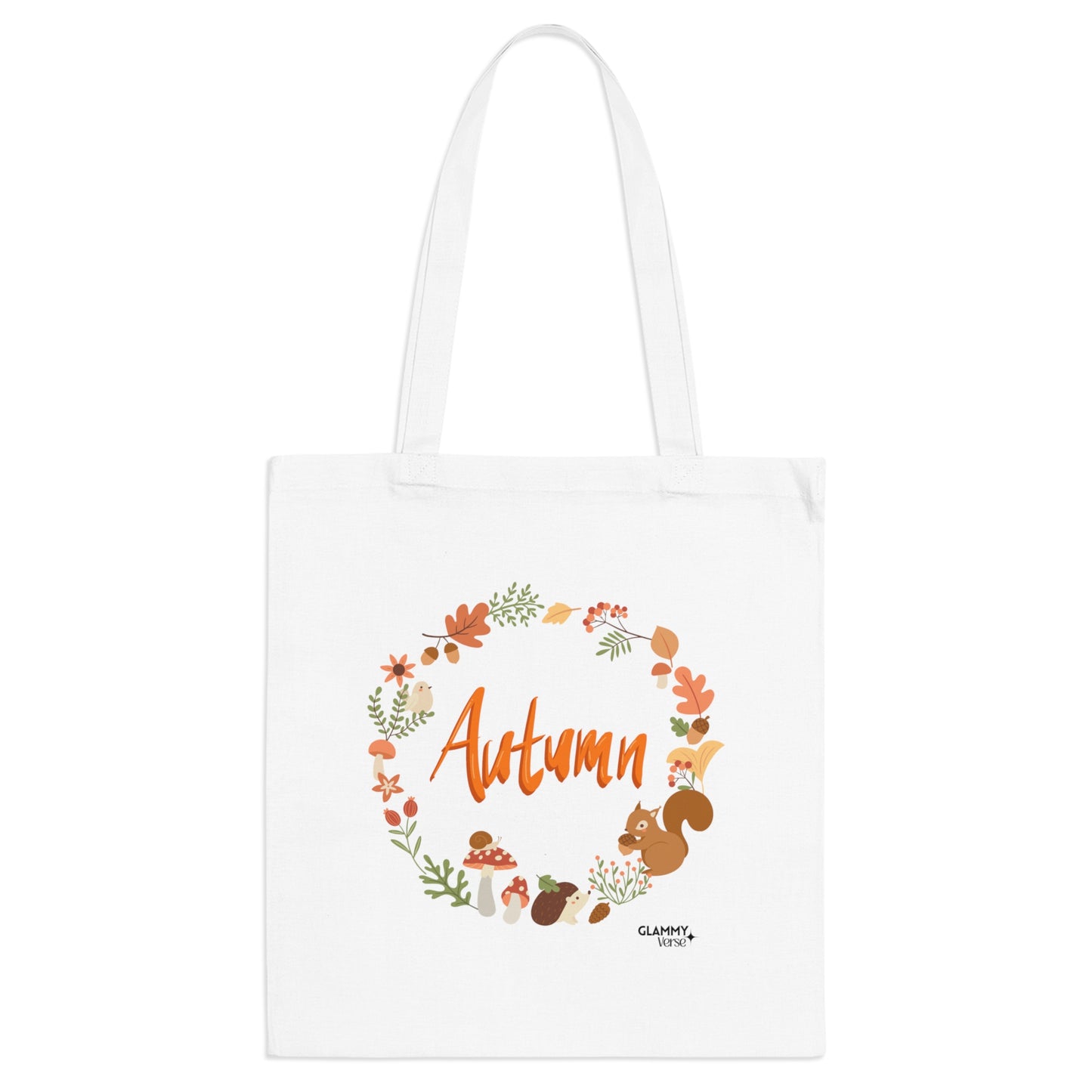 Autumn-Themed Tote Bag for Fall Lovers, Eco-Friendly Shopping, Gift for Her, Seasonal Bag, Squirrel Design - glammyverse