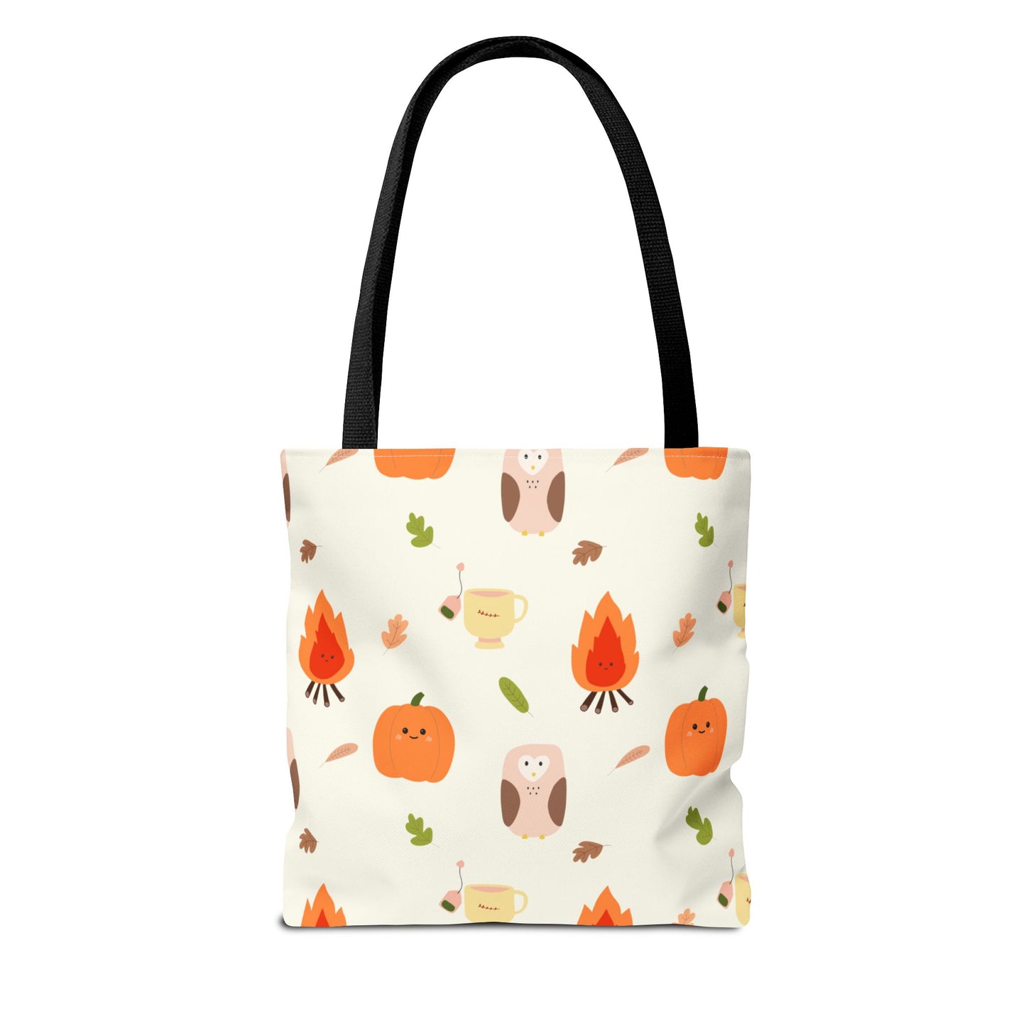 Fall-Themed Tote Bag for Coffee Lovers, Autumn Tote, Cute Owl Bag, Seasonal Accessory, Gift for Her - glammyverse