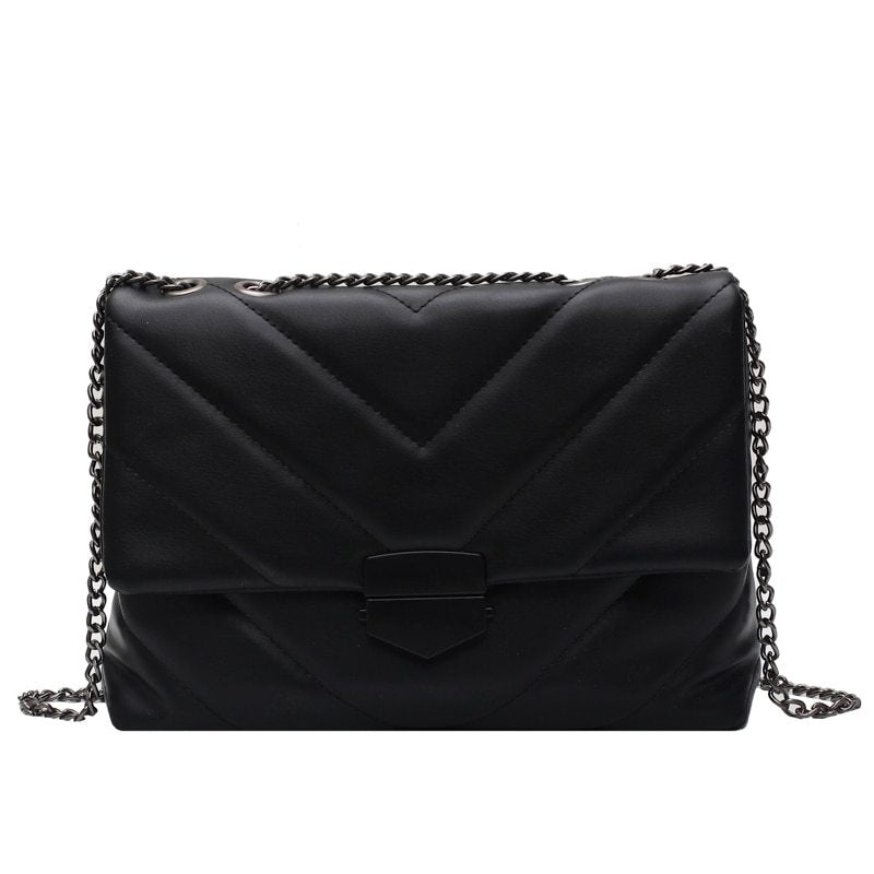 Women's Shoulder Bag – Stylish Chain Bag with PU Leather Finish