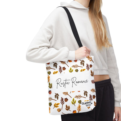 Rustic Romance Fall Tote Bag | Autumn Accessories, Eco-Friendly Shopping Bag, Gift for Her, Seasonal Style, Floral Carryall - glammyverse