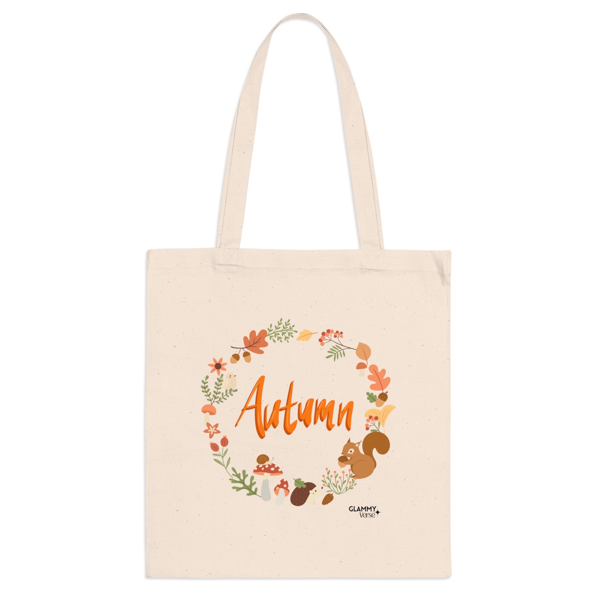 Autumn-Themed Tote Bag for Fall Lovers, Eco-Friendly Shopping, Gift for Her, Seasonal Bag, Squirrel Design - glammyverse