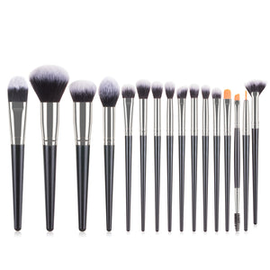 16-Piece Professional Makeup Brush Set – Long Handle, Soft Synthetic Bristles - glammyverse