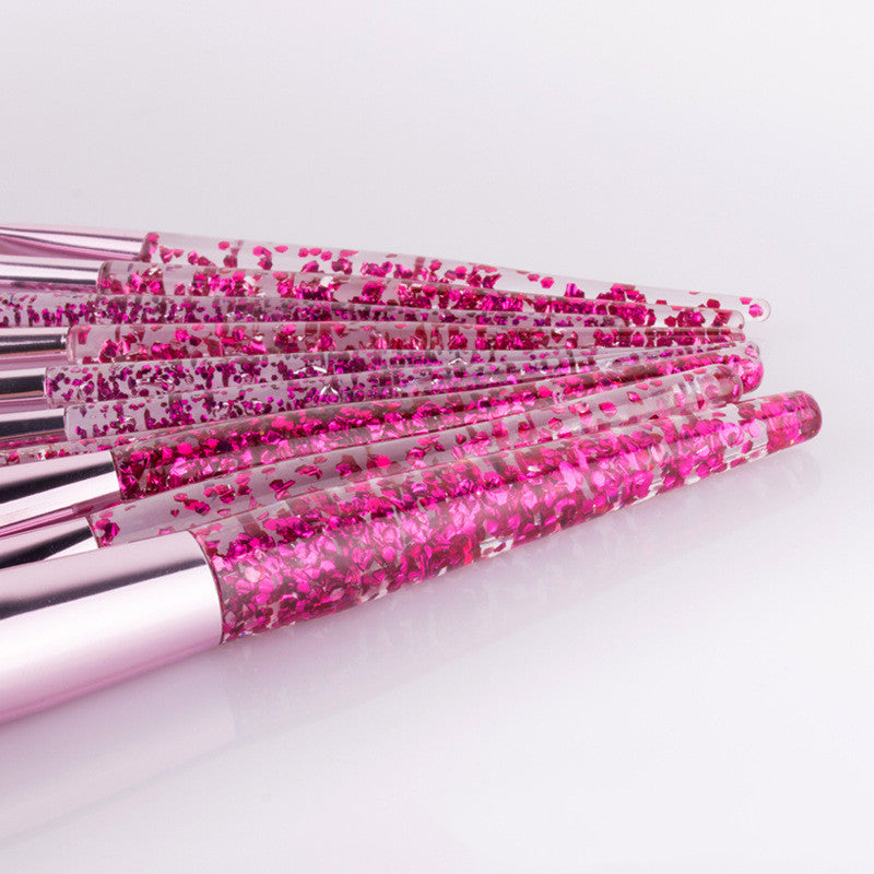 10-Piece Makeup Brush Set – Soft Nylon Bristles & Compact Design - glammyverse