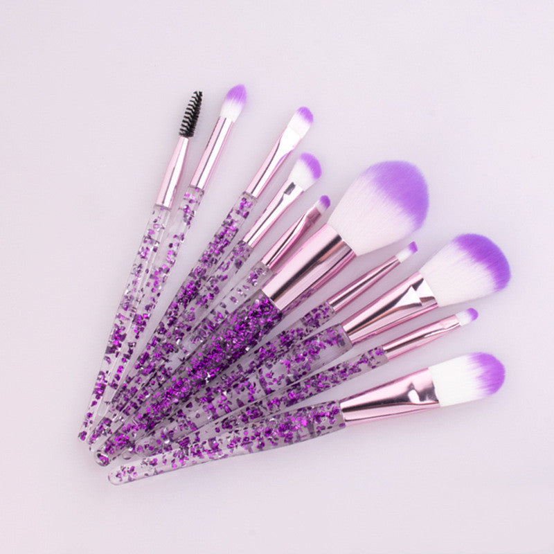 10-Piece Makeup Brush Set – Soft Nylon Bristles & Compact Design - glammyverse