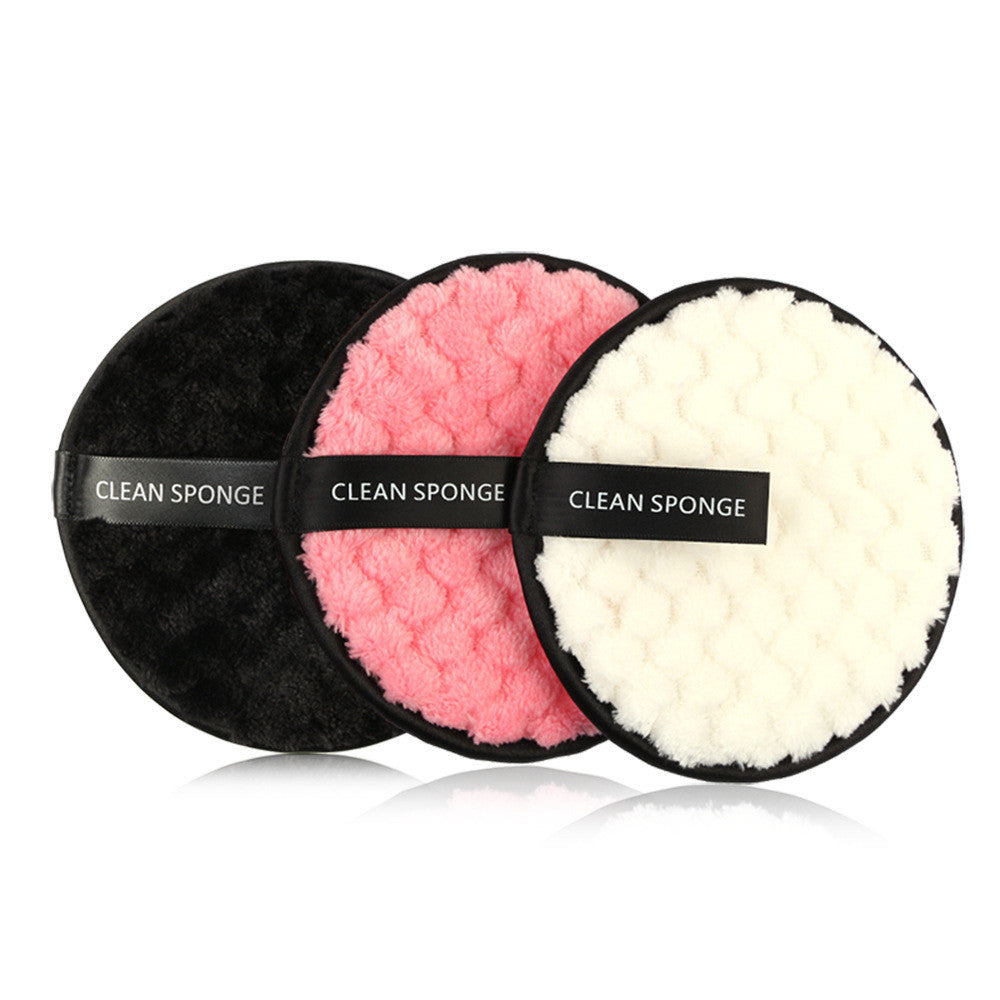 Magic Lazy Man Water Makeup Removing Puff Round Short Hair Wash Face Wash Makeup Sponge - glammyverse