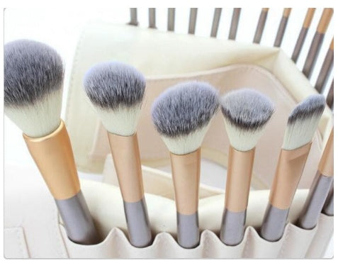Persian Make-up Brush Suit Rice White Make Up Brush, Champagne Color Brush Handle Make-up Brush Without - glammyverse