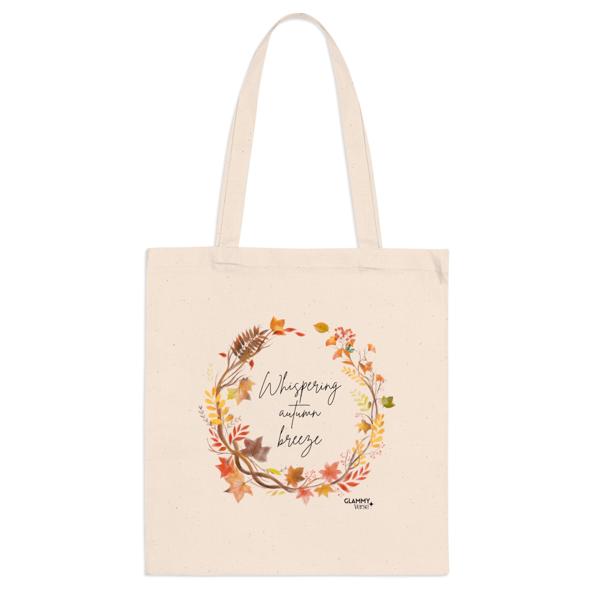 Whispering Autumn Breeze Tote Bag - Eco-Friendly, Reusable Shopping Bag, Fall Season Gift, Floral Design, Everyday Use - glammyverse