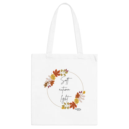 Autumn Floral Tote Bag, Soft Autumn Light Design, Eco-Friendly Shopping Bag, Seasonal Gift, Fall Decor - glammyverse