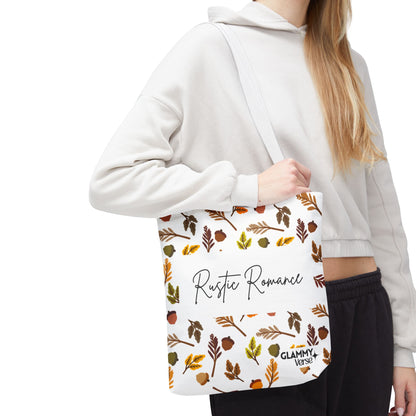 Rustic Romance Fall Tote Bag | Autumn Accessories, Eco-Friendly Shopping Bag, Gift for Her, Seasonal Style, Floral Carryall - glammyverse