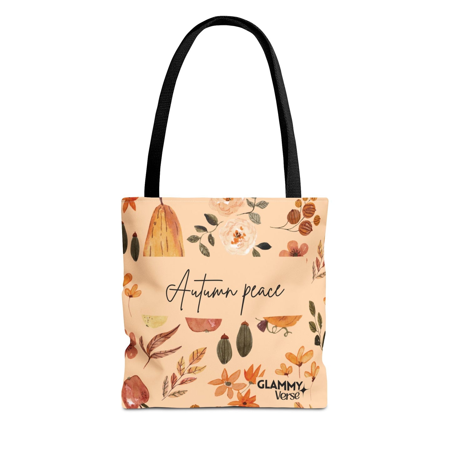 Autumn Peace Tote Bag, Fall Floral Tote, Eco-Friendly Shopping Bag, Reusable Grocery Bag, Seasonal Gift for Him/Her - glammyverse