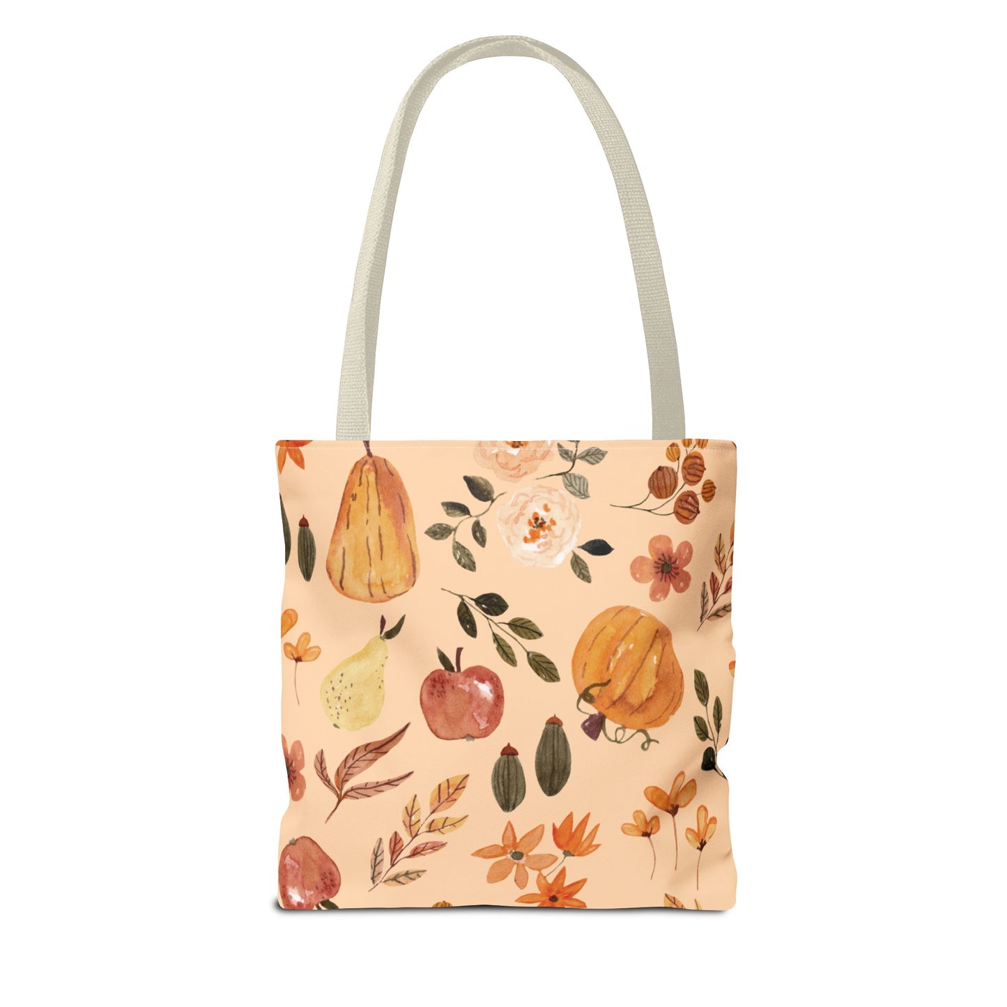 Autumn Peace Tote Bag, Fall Floral Tote, Eco-Friendly Shopping Bag, Reusable Grocery Bag, Seasonal Gift for Him/Her - glammyverse