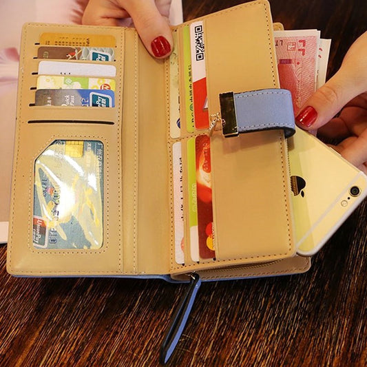 Large Women’s Wallet – Business Commuter Style with Zipper Pocket