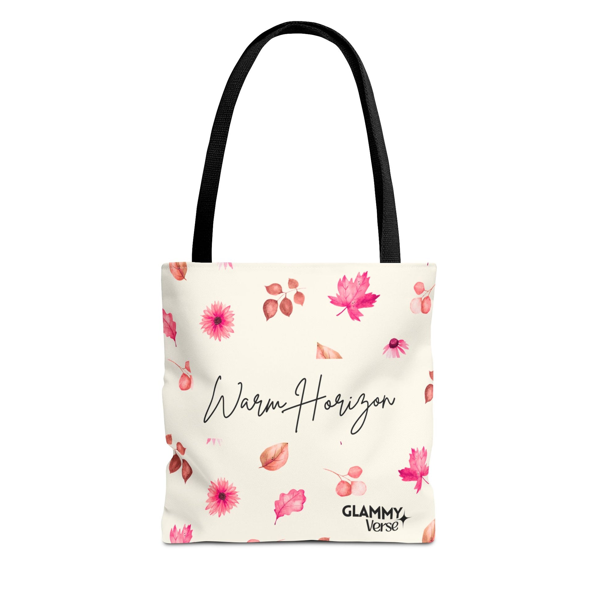 Whimsical Floral Tote Bag, Warm Horizon Art, Gift for Her, Everyday Use, Beach Bag, Shopping Bag, Fall Decor - glammyverse