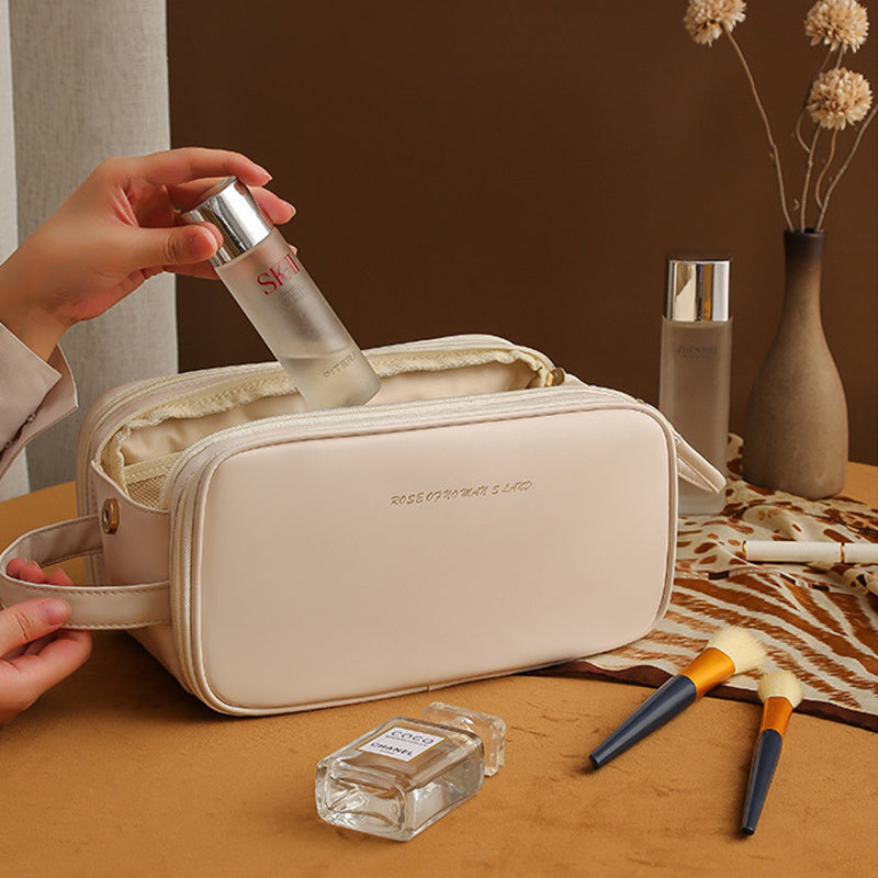 PU Leather Cosmetic Storage Bag – Stylish, Expandable & Ultra-Light - glammyverse
