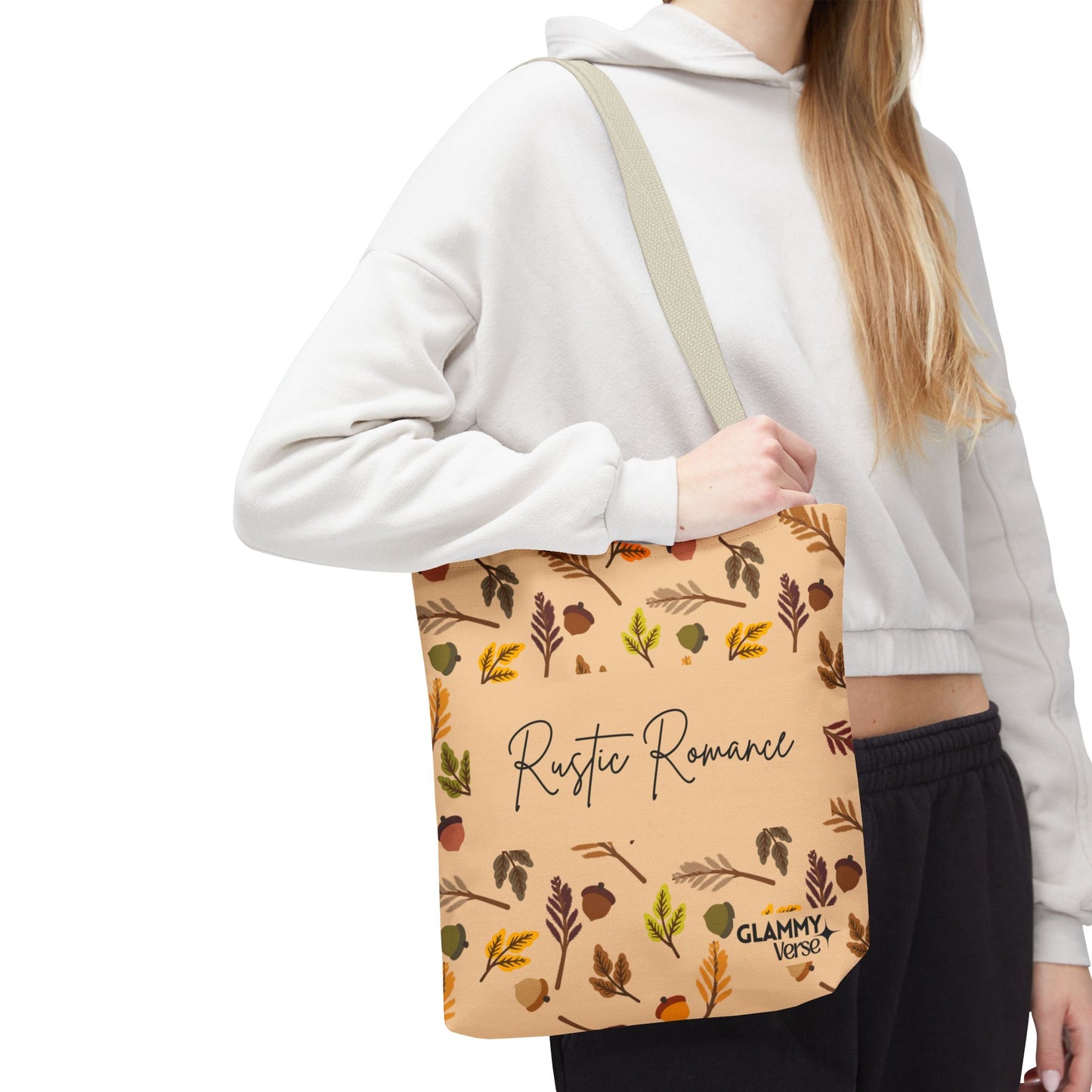 Rustic Romance Tote Bag | Fall Leaves Design, Boho Chic Bag, Eco-Friendly Shopping Tote, Gift for Nature Lovers, Autumn Accessory - glammyverse