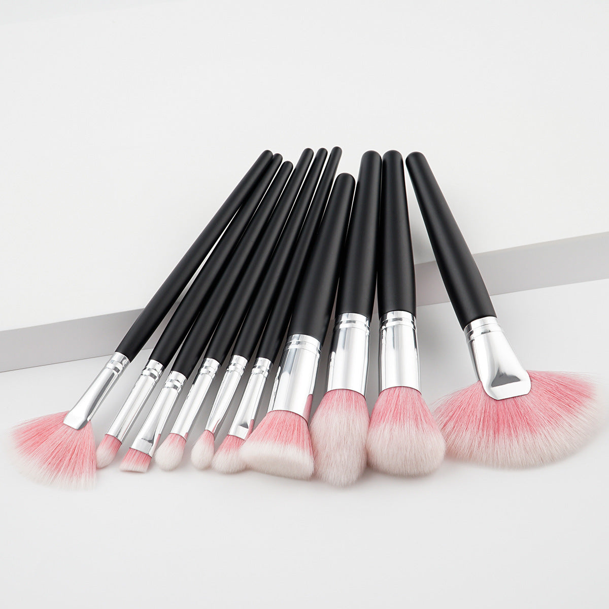 10-Piece Professional Makeup Brush Set – Soft Nylon Bristles for Flawless Application - glammyverse