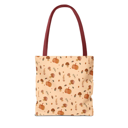 Earthy Spirit Tote Bag - Autumn AOP Bag, Eco-Friendly Shopping, Fall Tote, Pumpkin Harvest, Nature Lover Gift - glammyverse
