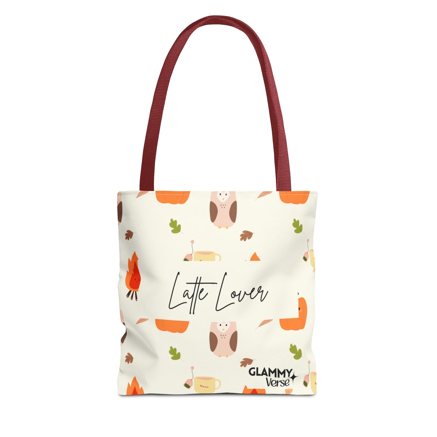 Fall-Themed Tote Bag for Coffee Lovers, Autumn Tote, Cute Owl Bag, Seasonal Accessory, Gift for Her - glammyverse