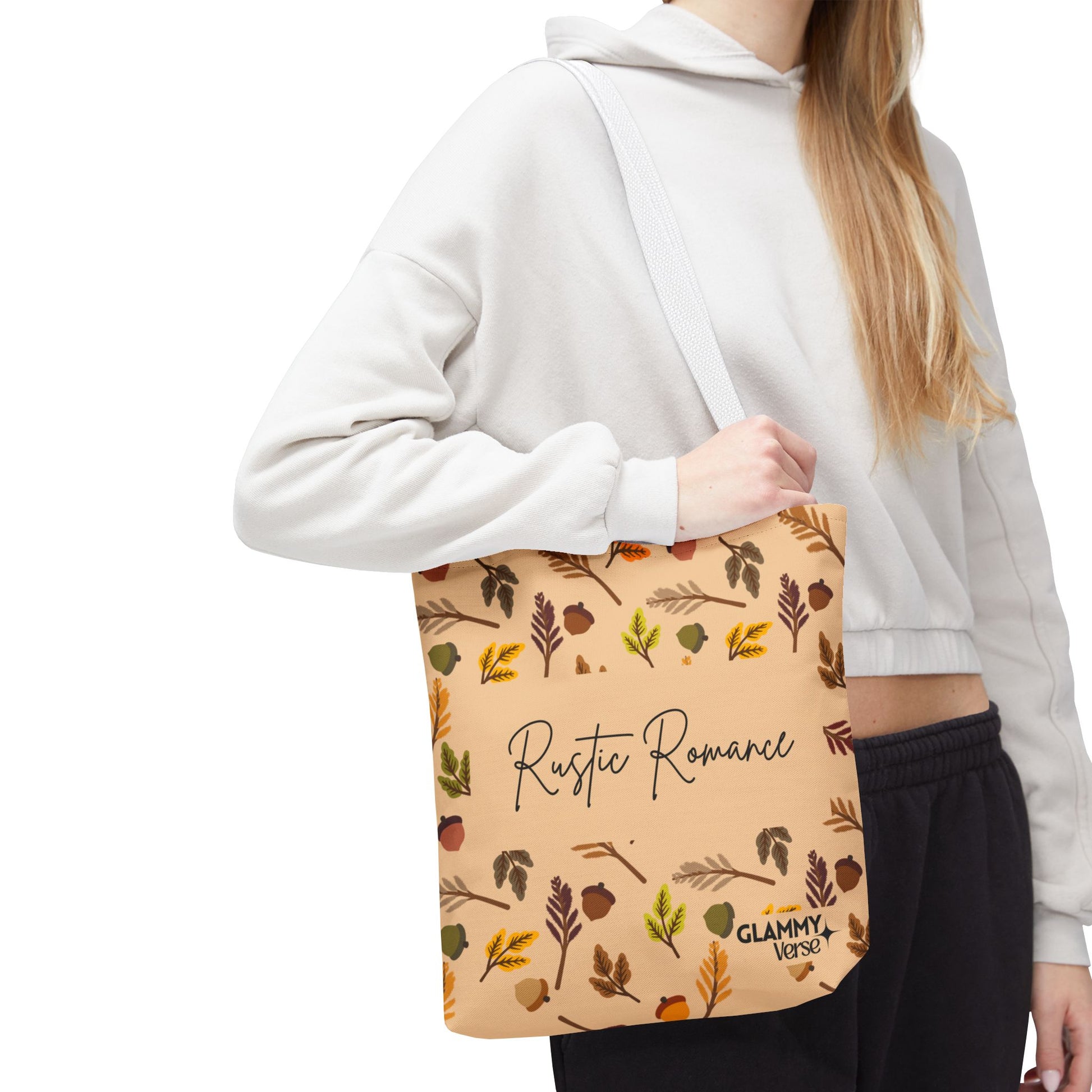 Rustic Romance Tote Bag | Fall Leaves Design, Boho Chic Bag, Eco-Friendly Shopping Tote, Gift for Nature Lovers, Autumn Accessory - glammyverse