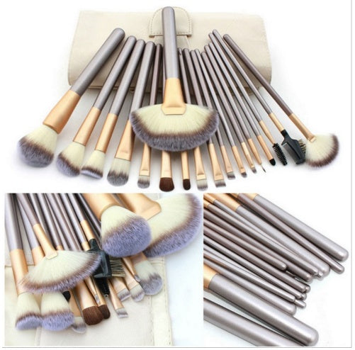 Persian Make-up Brush Suit Rice White Make Up Brush, Champagne Color Brush Handle Make-up Brush Without - glammyverse