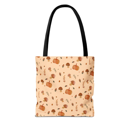 Earthy Spirit Tote Bag - Autumn AOP Bag, Eco-Friendly Shopping, Fall Tote, Pumpkin Harvest, Nature Lover Gift - glammyverse