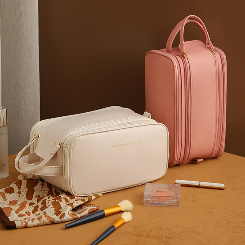 PU Leather Cosmetic Storage Bag – Stylish, Expandable & Ultra-Light - glammyverse
