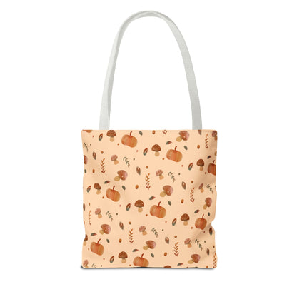 Earthy Spirit Tote Bag - Autumn AOP Bag, Eco-Friendly Shopping, Fall Tote, Pumpkin Harvest, Nature Lover Gift - glammyverse