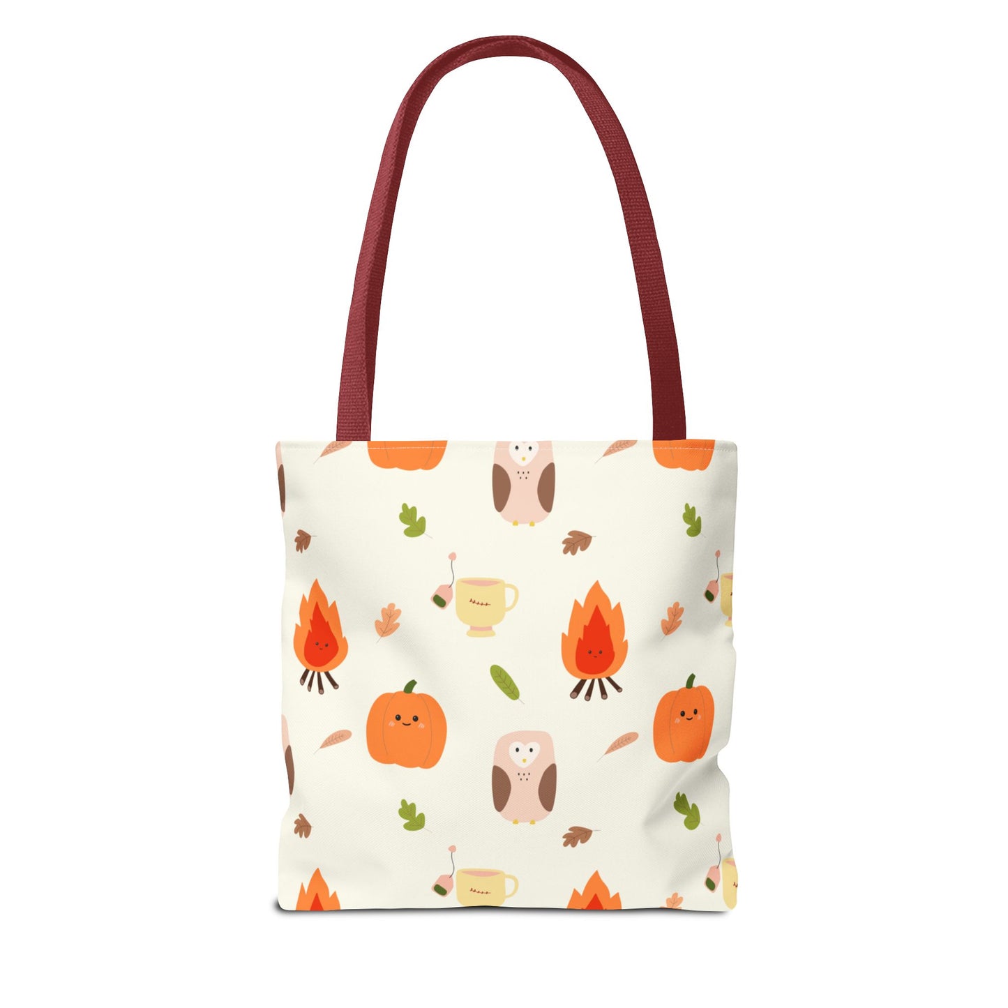 Fall-Themed Tote Bag for Coffee Lovers, Autumn Tote, Cute Owl Bag, Seasonal Accessory, Gift for Her - glammyverse