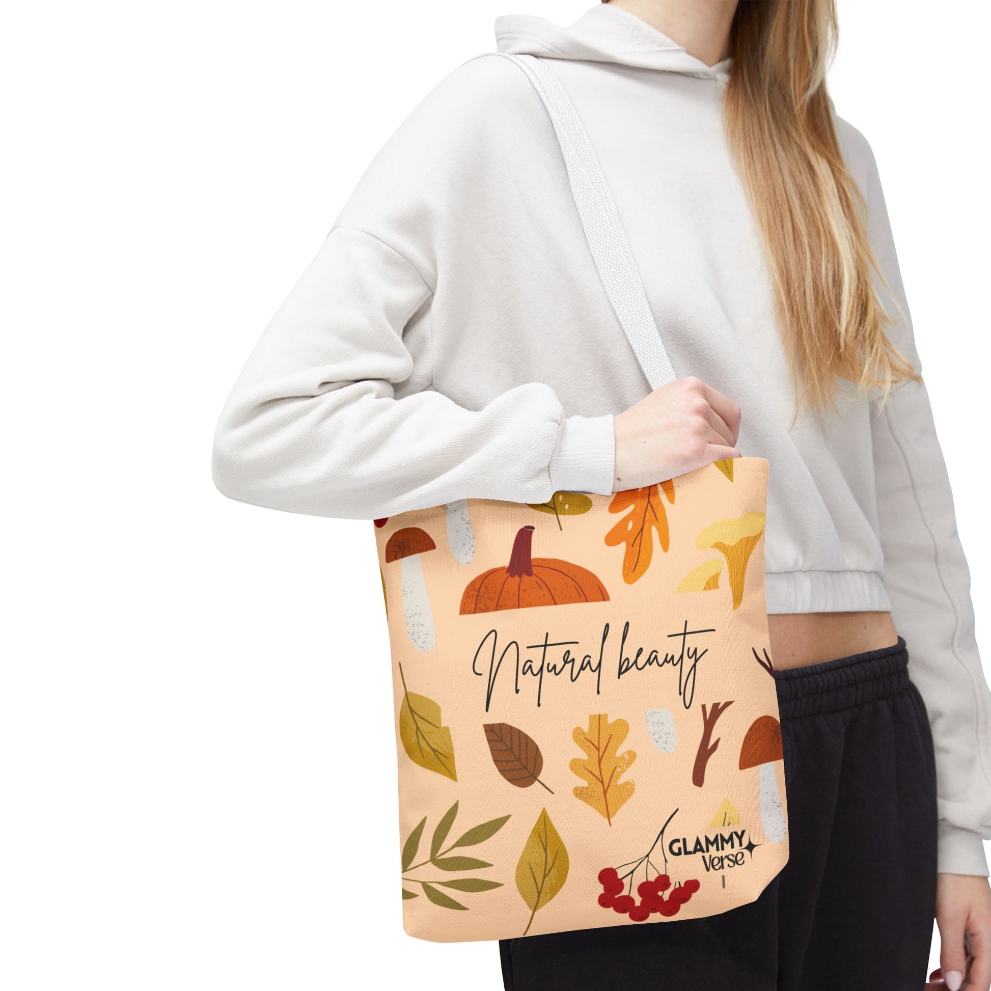 Autumn Floral Tote Bag, Eco-Friendly Shopping Tote, Fall Decor, Natural Beauty Bag, Perfect for Gifts and Daily Use - glammyverse
